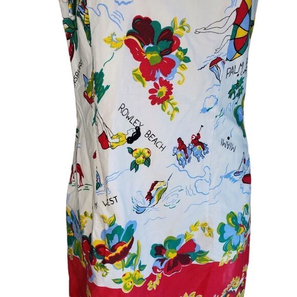 Cynthia Rowley Florida Beaches Themed Dress Spaghetti Tie Straps - Picture 3 of 9